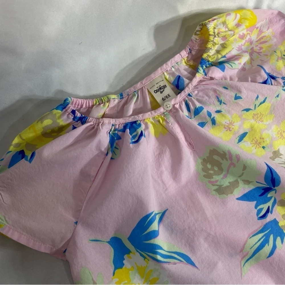 OshKosh B’gosh Girl’s Tropical Floral Pink Top